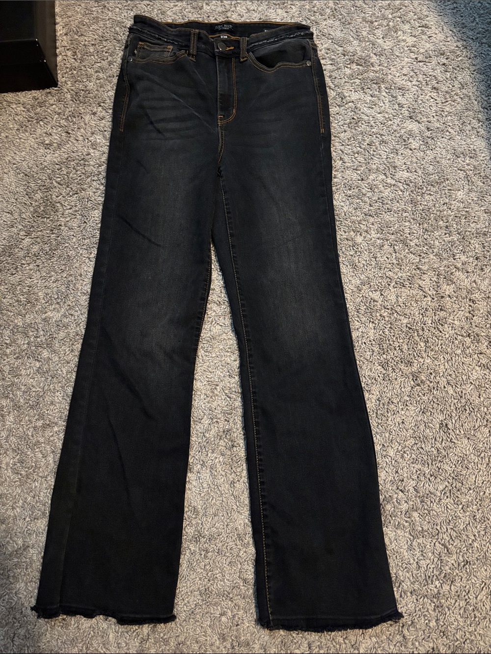 Judy Blue Black Bootcut Jeans with Subtle Whisker Fade